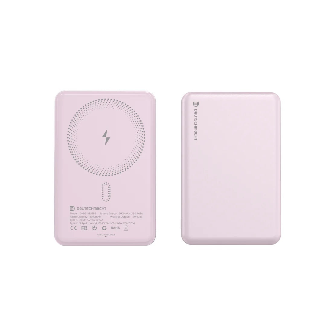 DM DM-PB-100-DC-LC 10000mAh built-in dual-wire mobile charger (USB type-C and lightning)