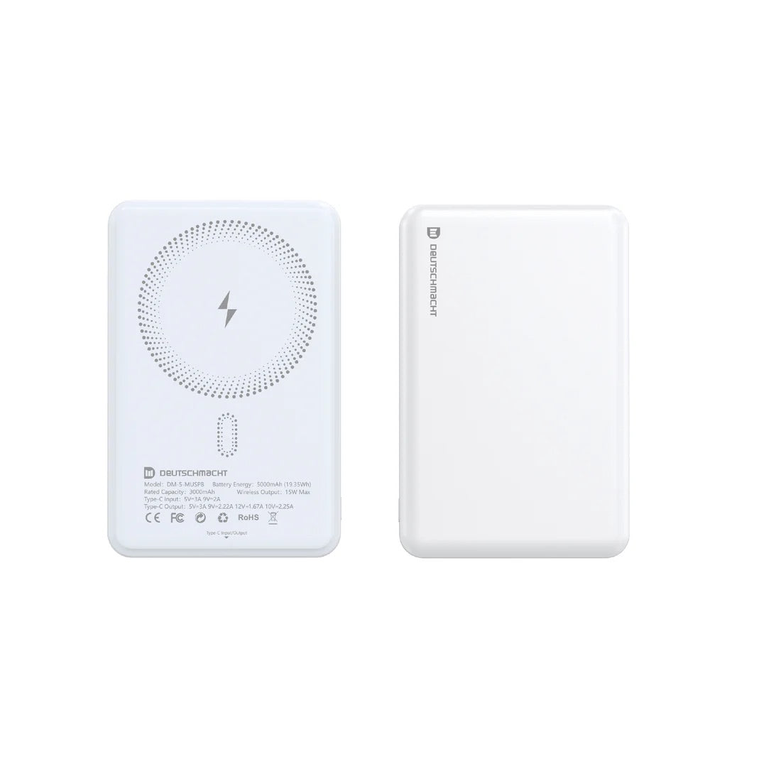 DM DM-PB-100-DC-LC 10000mAh built-in dual-wire mobile charger (USB type-C and lightning)