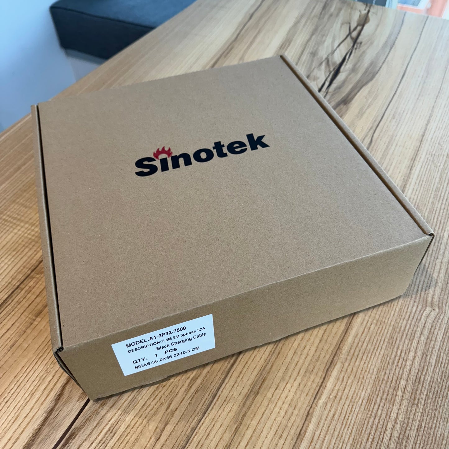 Sinotek three-phase 32A/22Kw medium speed charging cable 7.5m (Type 2) EV cable EV charging cable