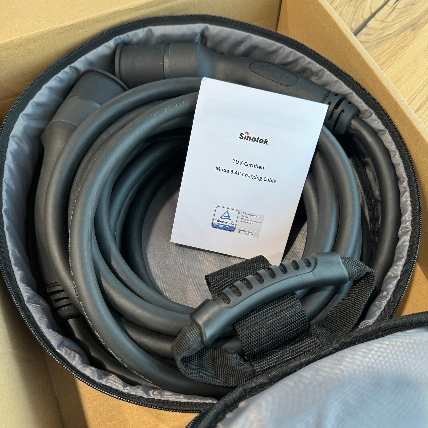 Sinotek three-phase 32A/22Kw medium speed charging cable 7.5m (Type 2) EV cable EV charging cable
