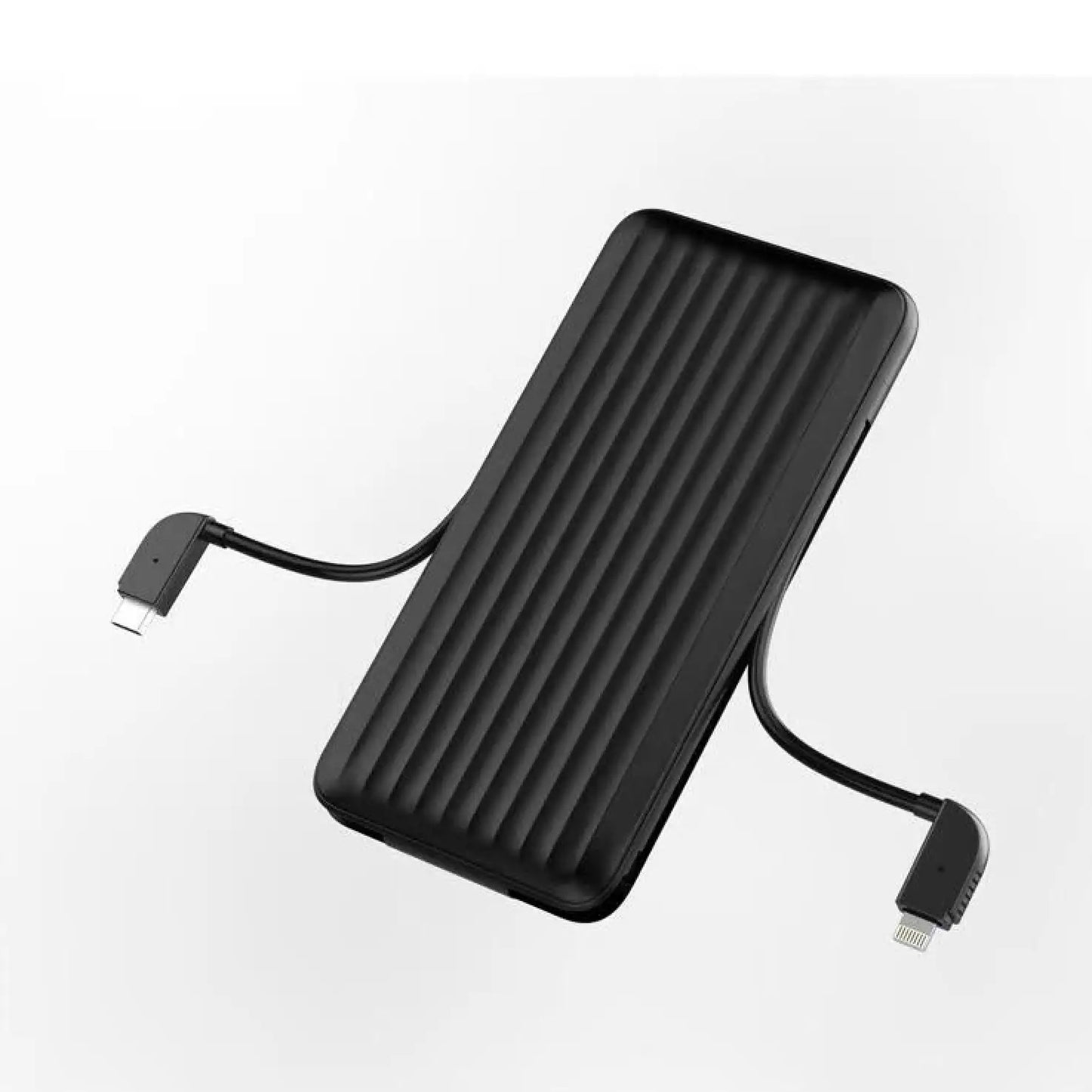 DM DM-PB-100-DC-LC 10000mAh built-in dual-wire mobile charger (USB type-C and lightning)